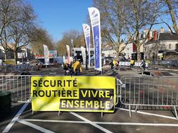 Action de sécurité routière dans le cadre du Paris/Nice cycliste 2022